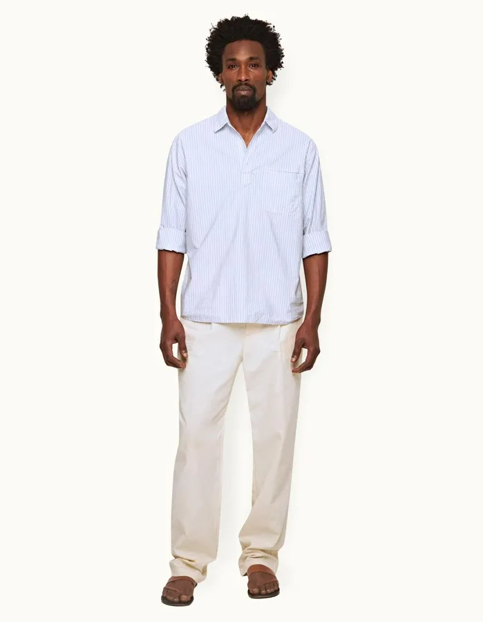 Orlebar Brown Shirts Men Shanklin Light Island Skywhite