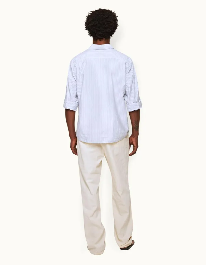 Orlebar Brown Shirts Men Shanklin Light Island Skywhite
