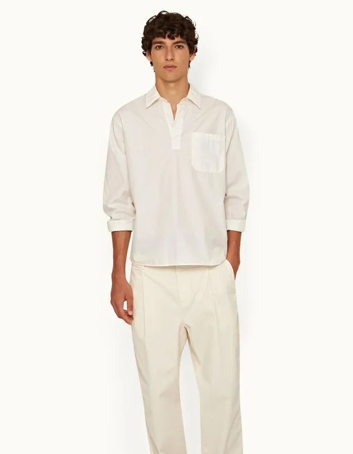 Orlebar Brown Shirts Men Shanklin White Sand