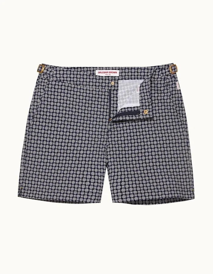 Orlebar Brown Swim Shorts Men Bulldog Midnight Navywhite Sand