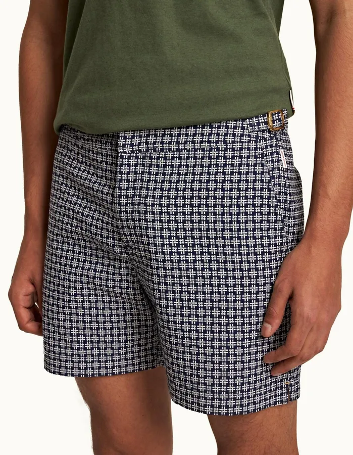 Orlebar Brown Swim Shorts Men Bulldog Midnight Navywhite Sand