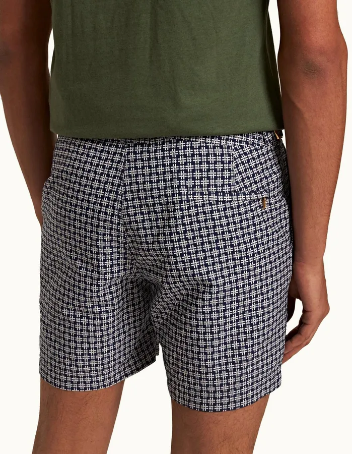Orlebar Brown Swim Shorts Men Bulldog Midnight Navywhite Sand