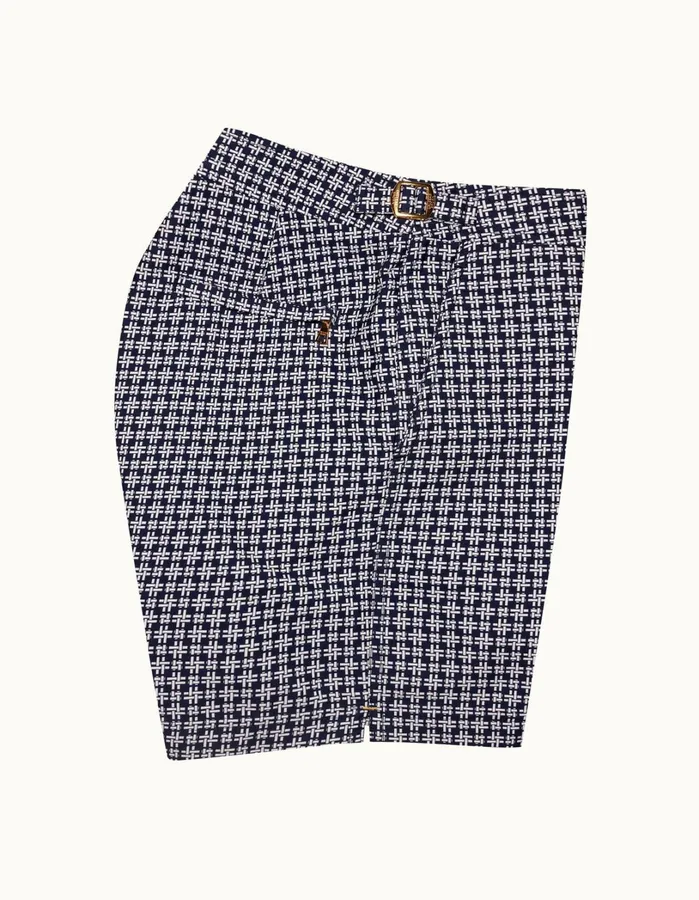 Orlebar Brown Swim Shorts Men Bulldog Midnight Navywhite Sand