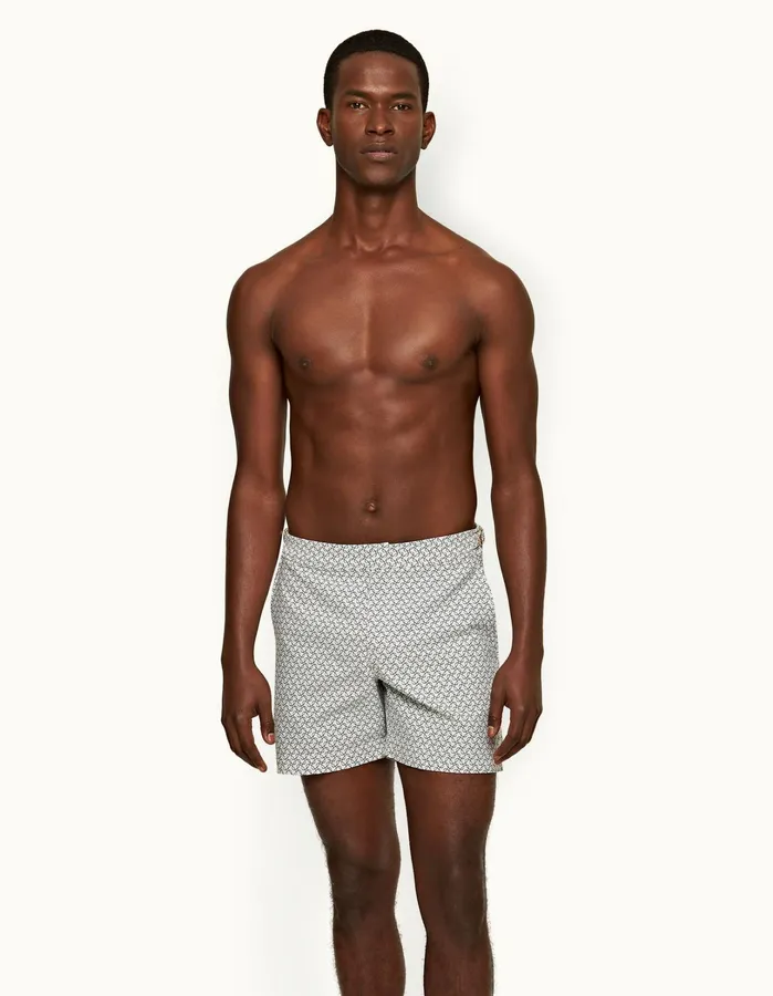 Orlebar Brown Swim Shorts Men Bulldog White Sandnight Iris