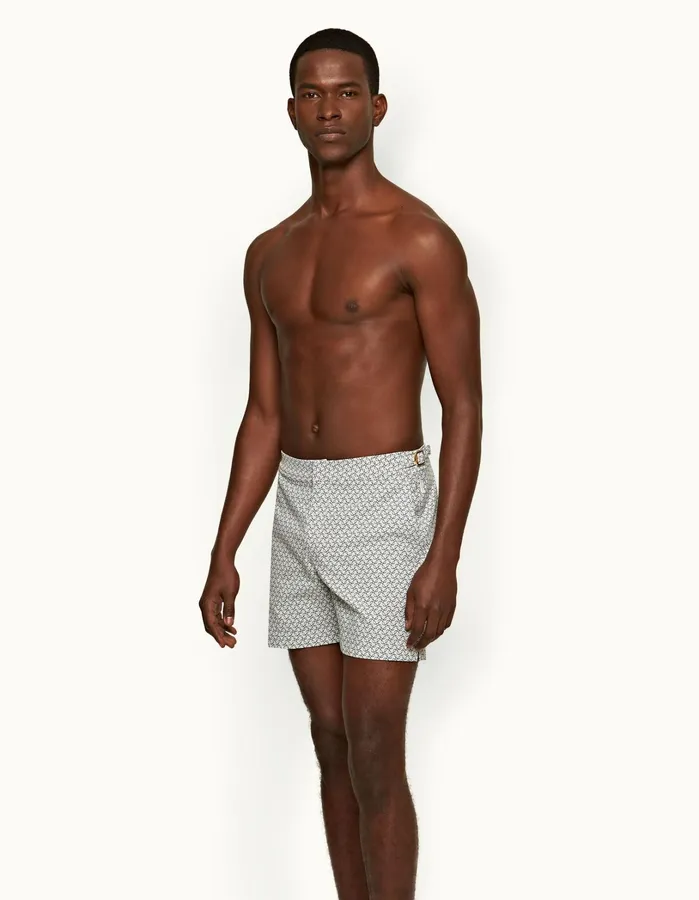 Orlebar Brown Swim Shorts Men Bulldog White Sandnight Iris