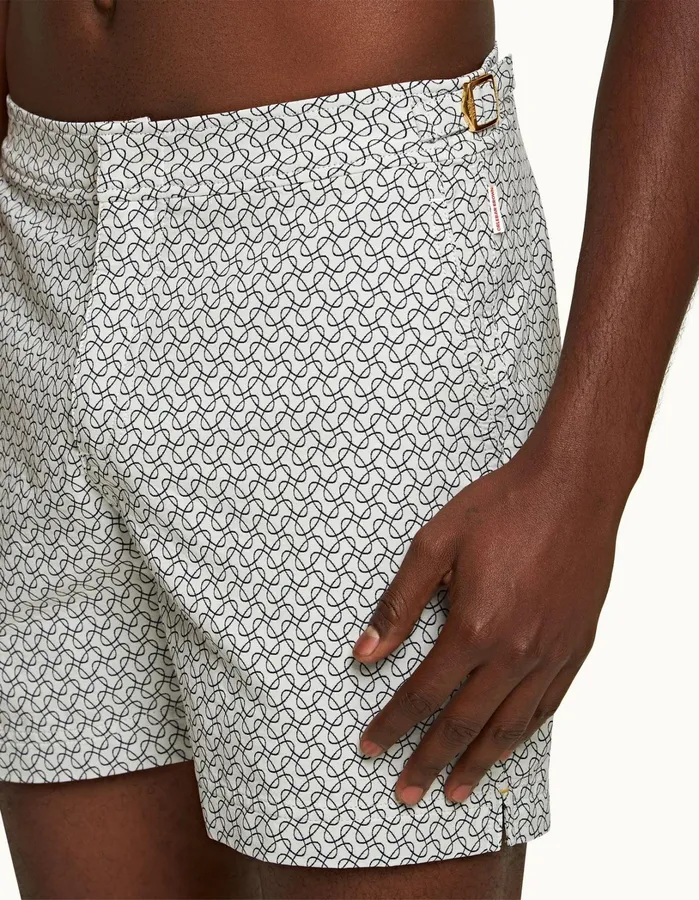 Orlebar Brown Swim Shorts Men Bulldog White Sandnight Iris