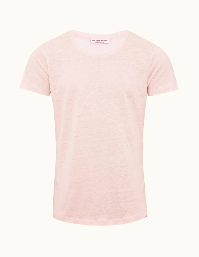 Orlebar Brown TShirts Men ObT Linen Rose