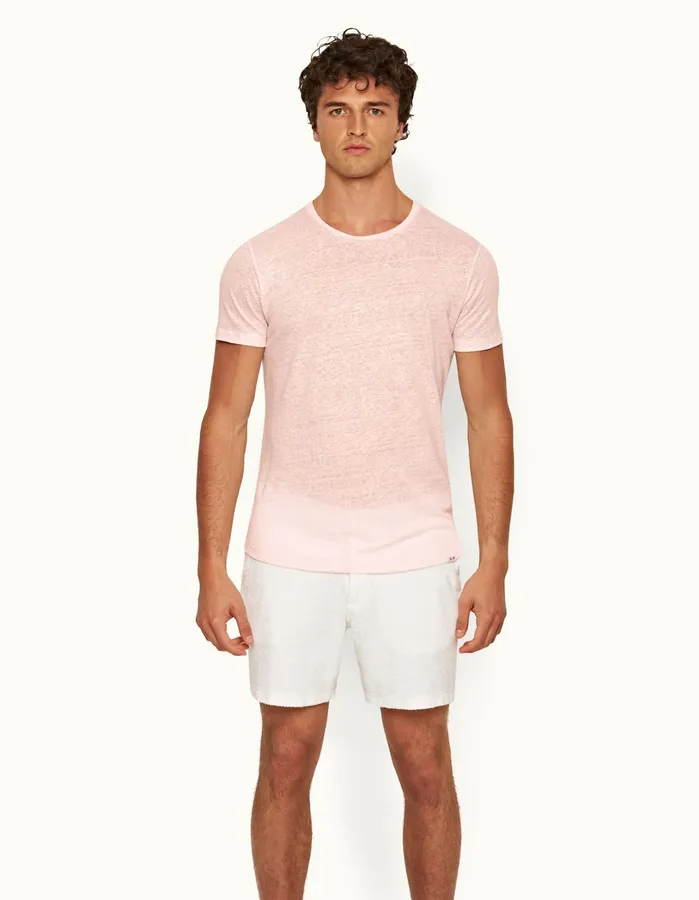 Orlebar Brown TShirts Men ObT Linen Rose