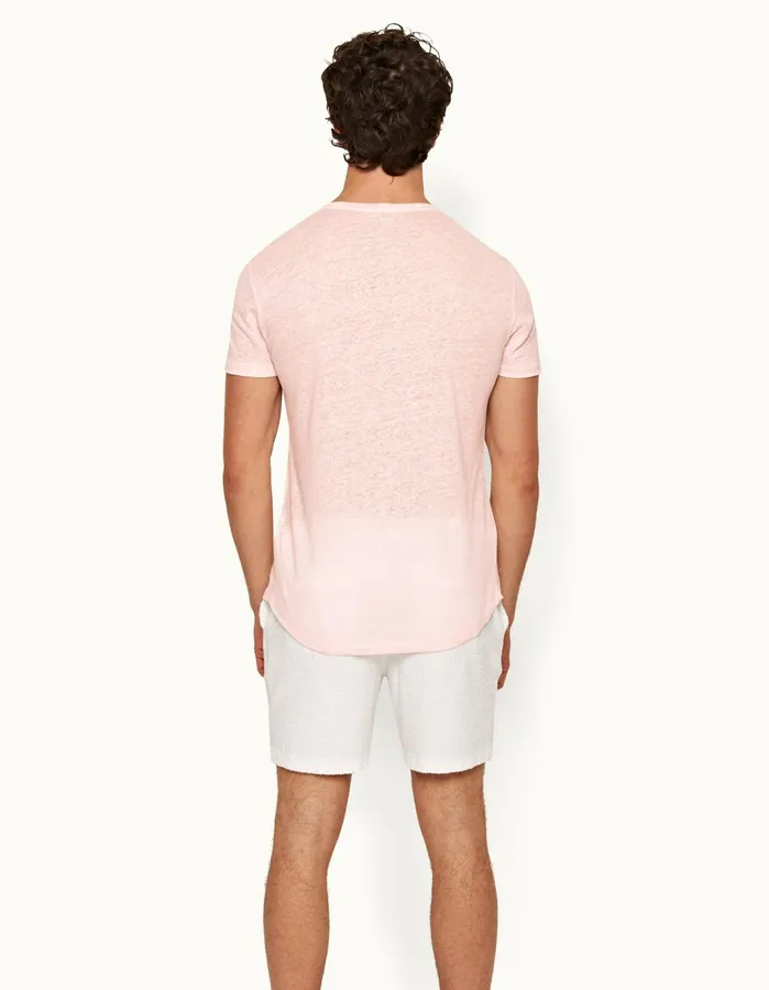 Orlebar Brown TShirts Men ObT Linen Rose