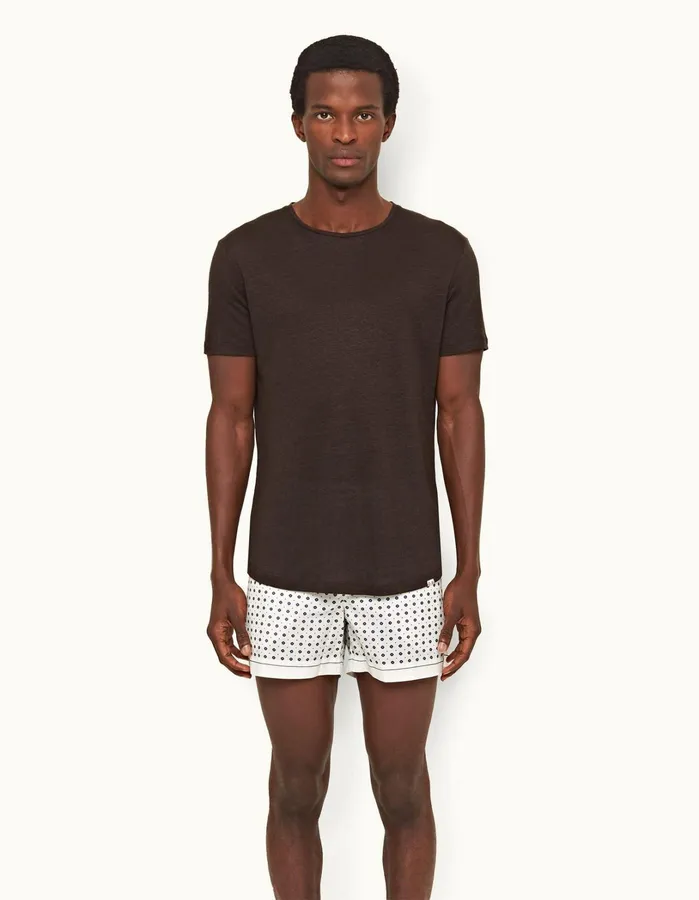 Orlebar Brown TShirts Men ObT Linen Truffle