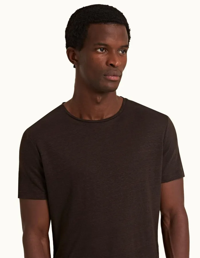 Orlebar Brown TShirts Men ObT Linen Truffle