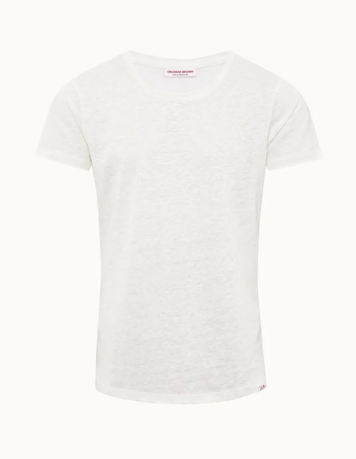 Orlebar Brown TShirts Men ObT Linen White Sand
