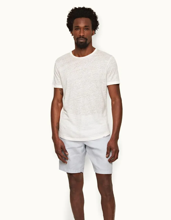 Orlebar Brown TShirts Men ObT Linen White Sand