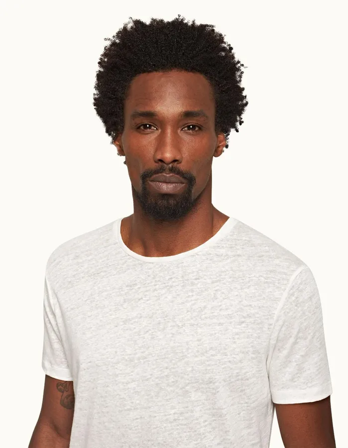 Orlebar Brown TShirts Men ObT Linen White Sand