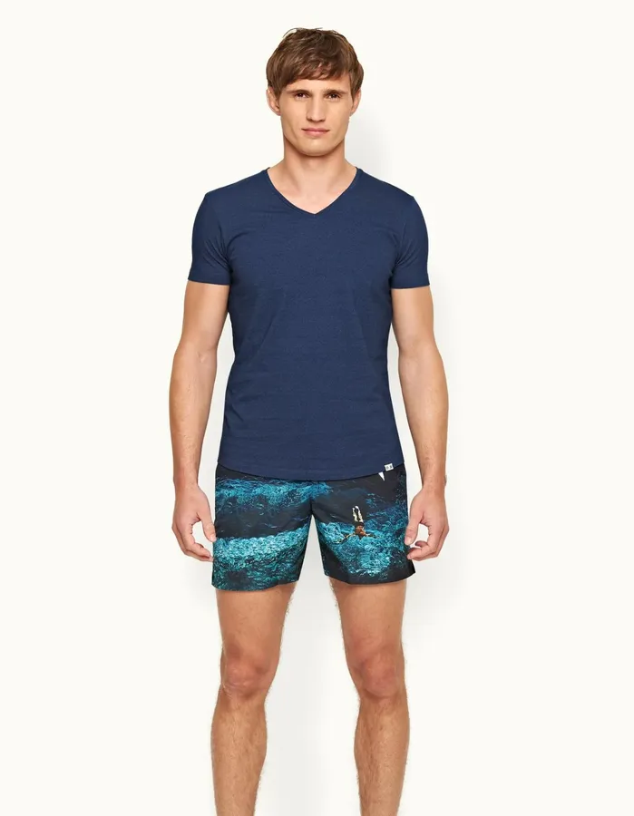 Orlebar Brown TShirts Men ObV Denim Pigment