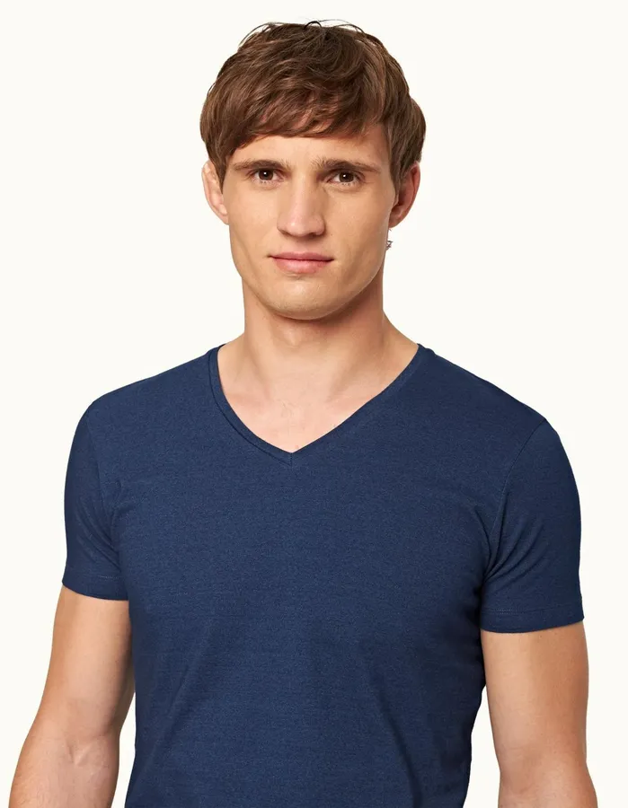 Orlebar Brown TShirts Men ObV Denim Pigment