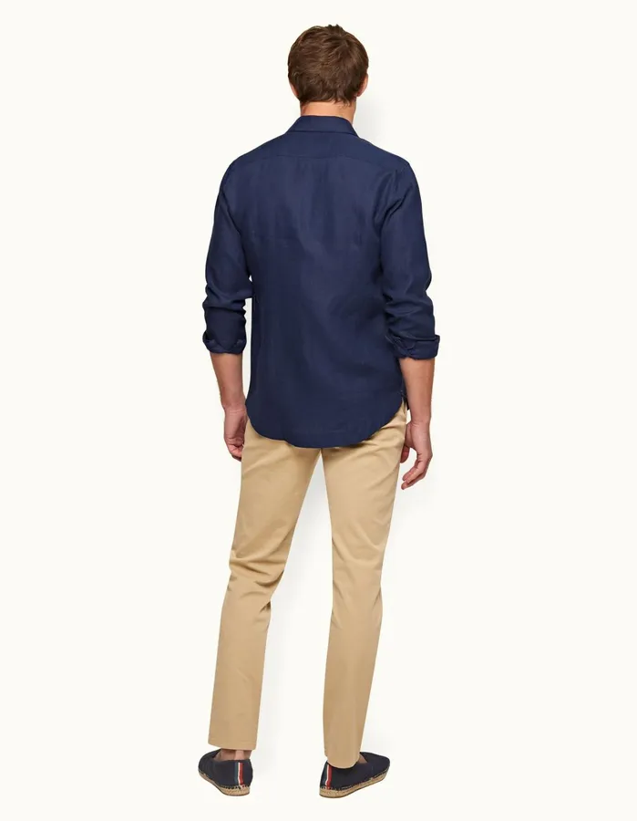 Orlebar Brown Trousers Men Fallon Cotton Sand Dune