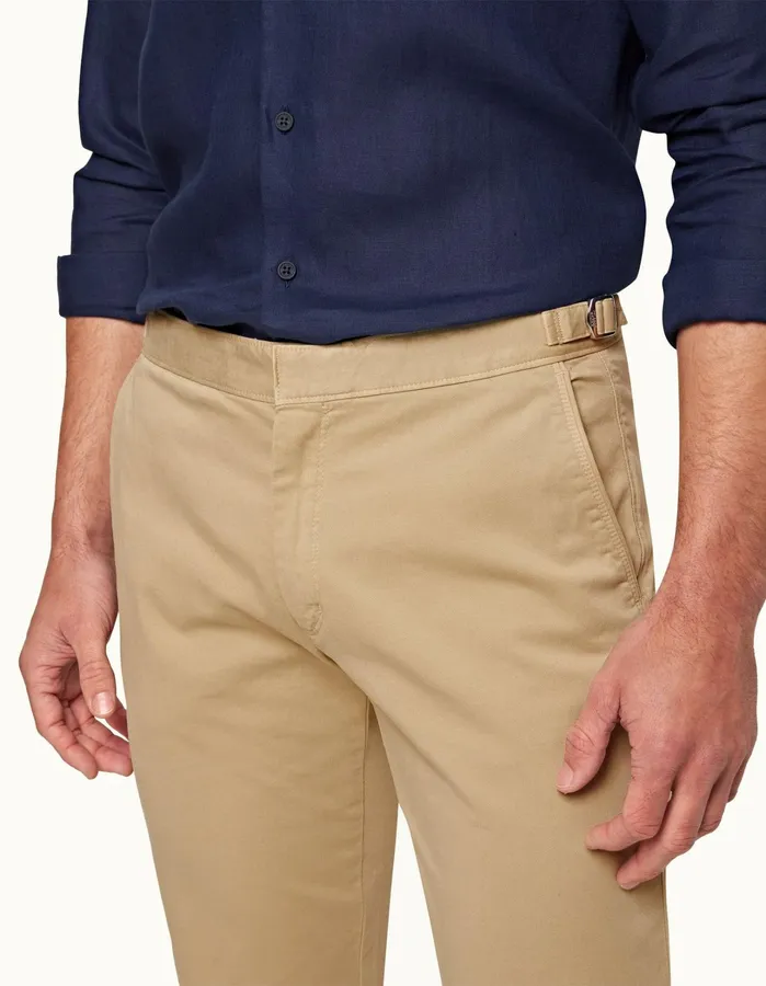 Orlebar Brown Trousers Men Fallon Cotton Sand Dune