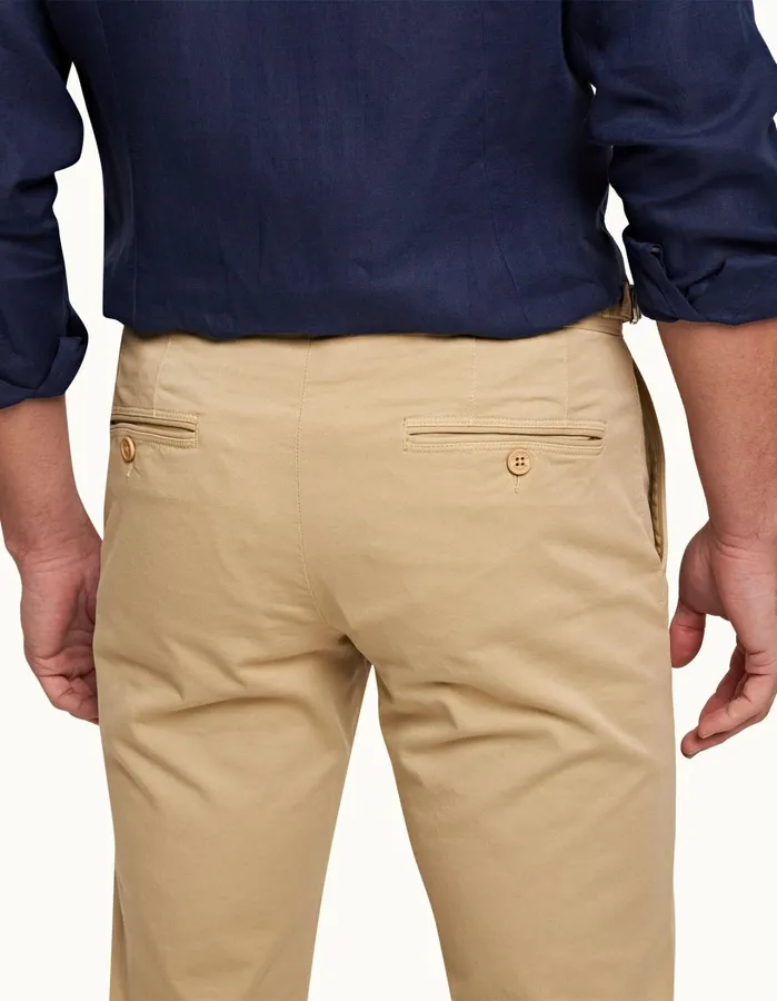 Orlebar Brown Trousers Men Fallon Cotton Sand Dune