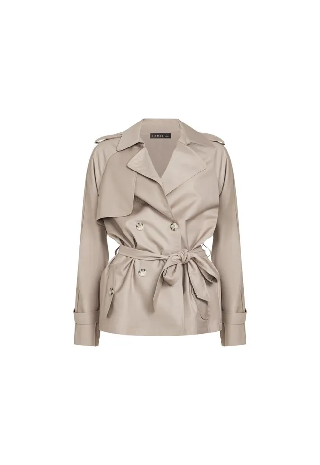 Outerwear Women Lioness Fashion CROPPED TRENCHEROUS COAT Mushroom Outerwear Women Lioness Fashion CROPPED TRENCHEROUS COAT Mushroom