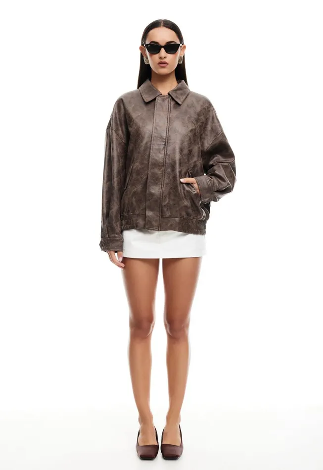Outerwear Women Lioness Fashion KENNY BOMBER Chocolate