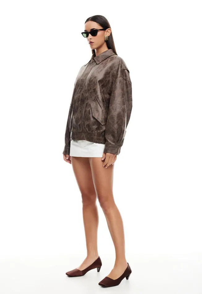 Outerwear Women Lioness Fashion KENNY BOMBER Chocolate