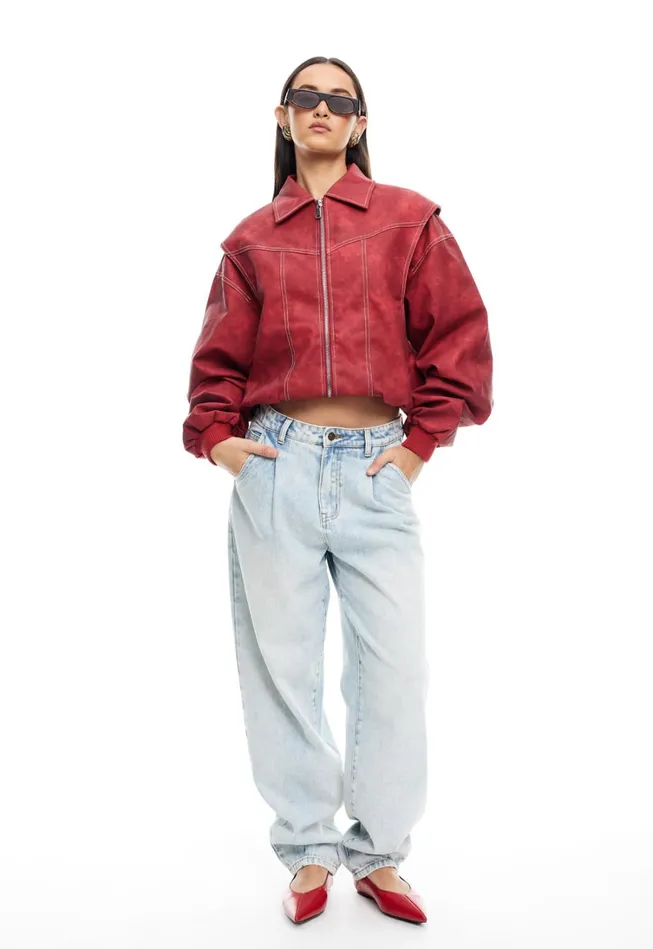 Outerwear Women Lioness Fashion VISTA BOMBER Crimson
