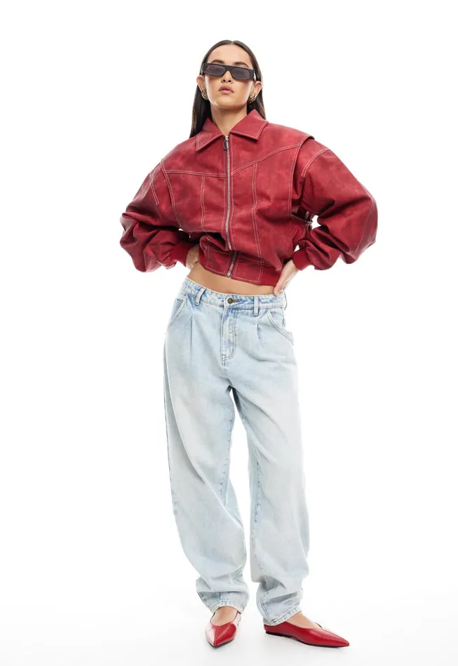 Outerwear Women Lioness Fashion VISTA BOMBER Crimson Outerwear Women Lioness Fashion VISTA BOMBER Crimson