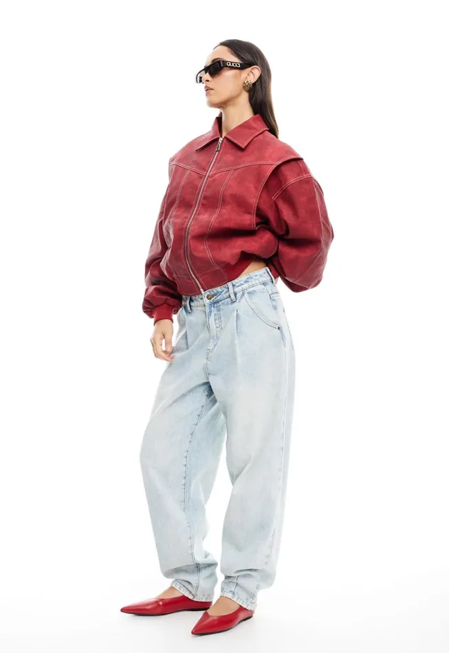 Outerwear Women Lioness Fashion VISTA BOMBER Crimson Outerwear Women Lioness Fashion VISTA BOMBER Crimson