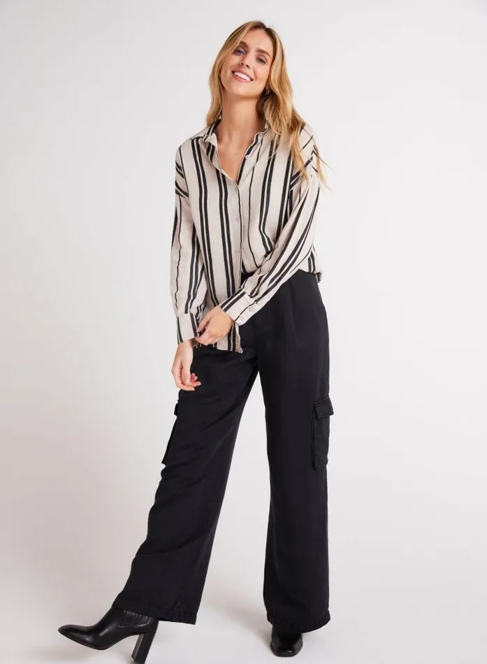 Oversized Button Down 8211 Soft Ecru Women Bella Dahl Long Sleeve
