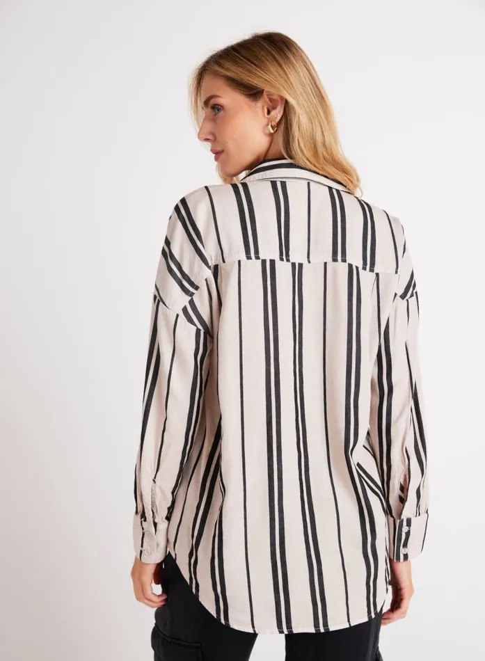 Oversized Button Down 8211 Soft Ecru Women Bella Dahl Long Sleeve Oversized Button Down 8211 Soft Ecru Women Bella Dahl Long Sleeve