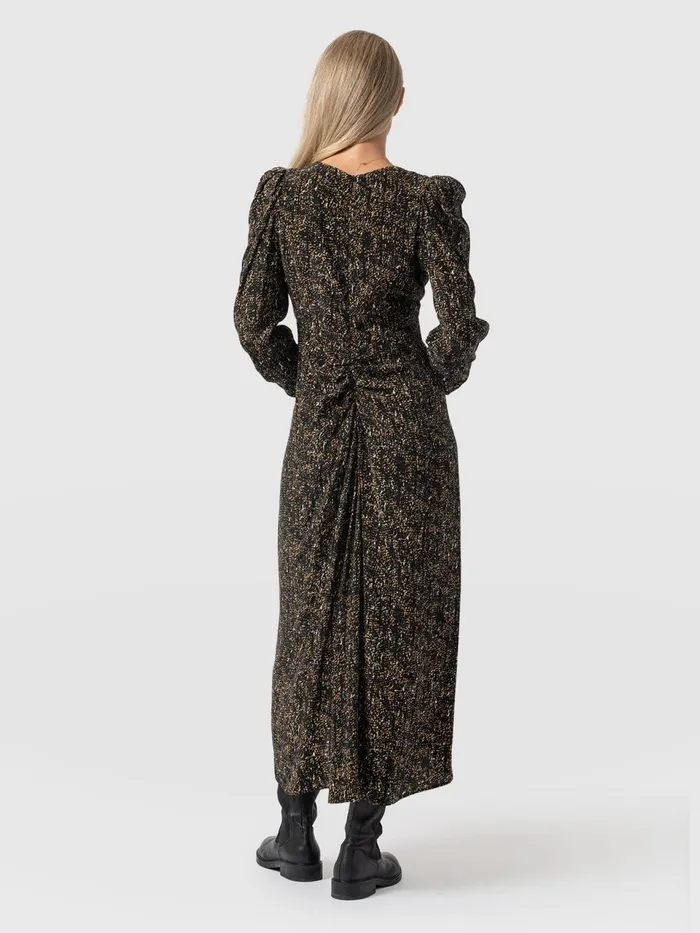 Paloma Ruched Dress 8211 Ditsy Leopard Ditsy Leopard Women Saint And Sofia Dresses