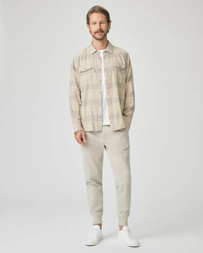 Pants and Joggers Men PAIGE Elmwood Jogger 8211 Fresh Oyster