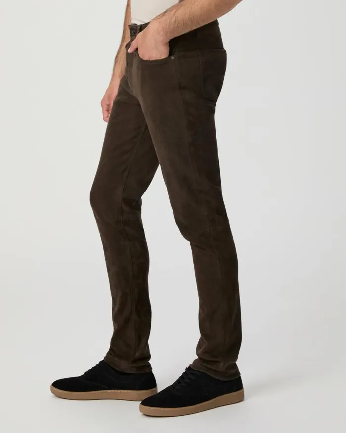 Pants and Joggers Men PAIGE Icon Capsule Lennox Slim Pant 8211 Dark Arrowhead Suede