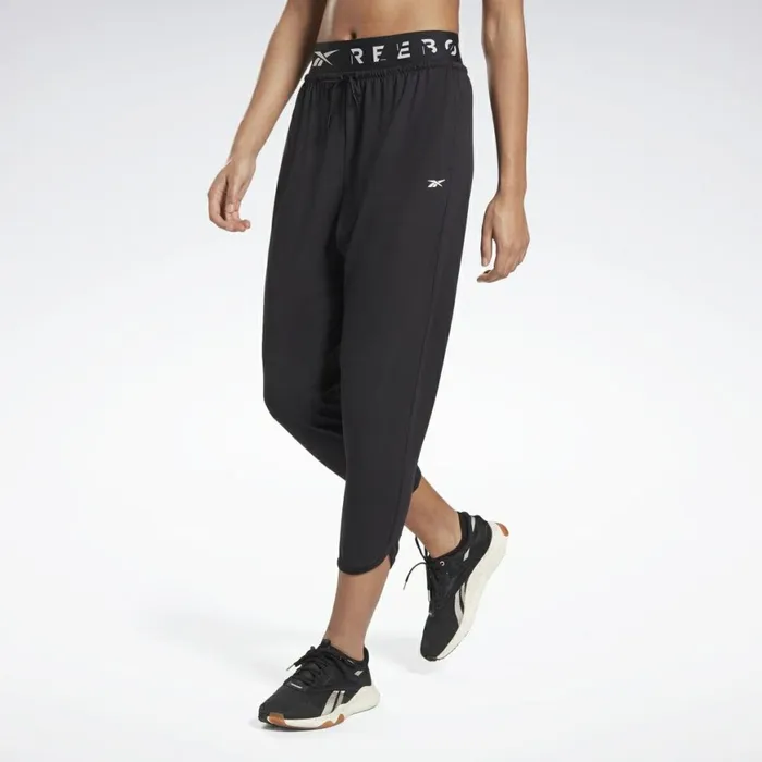 Pants and Sweatpants Womens Reebok Lightweight Jersey 78 Pants Black