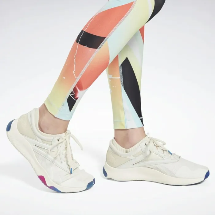 Pants and Sweatpants Womens Reebok Lux Bold Tights Orange Flare