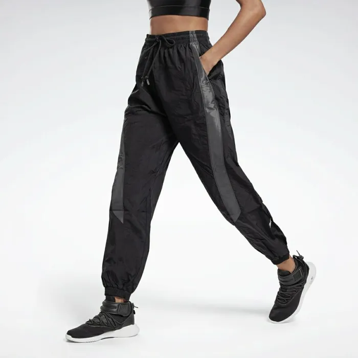 Pants and Sweatpants Womens Reebok Shiny Woven Pants Black