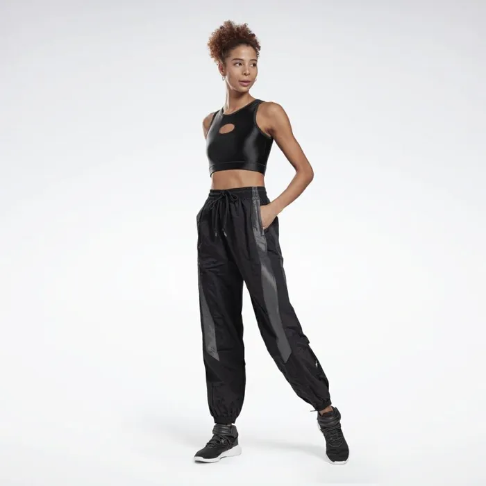Pants and Sweatpants Womens Reebok Shiny Woven Pants Black