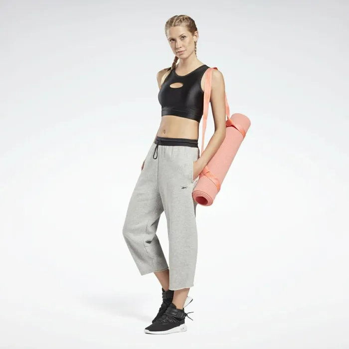 Pants and Sweatpants Womens Reebok Studio Fleece Pants Medium Grey Heather