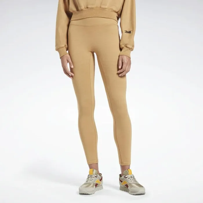 Pants and Sweatpants Womens Reebok VB Travel Tights Soft Camel