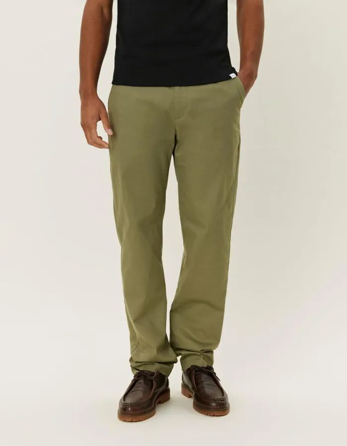 Pants Men Les Deux Como Cotton Chino 8211 Lichen Green