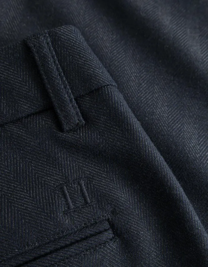 Pants Men Les Deux Como Herringbone Suit Pants 8211 Dark NavyDark Grey Melange