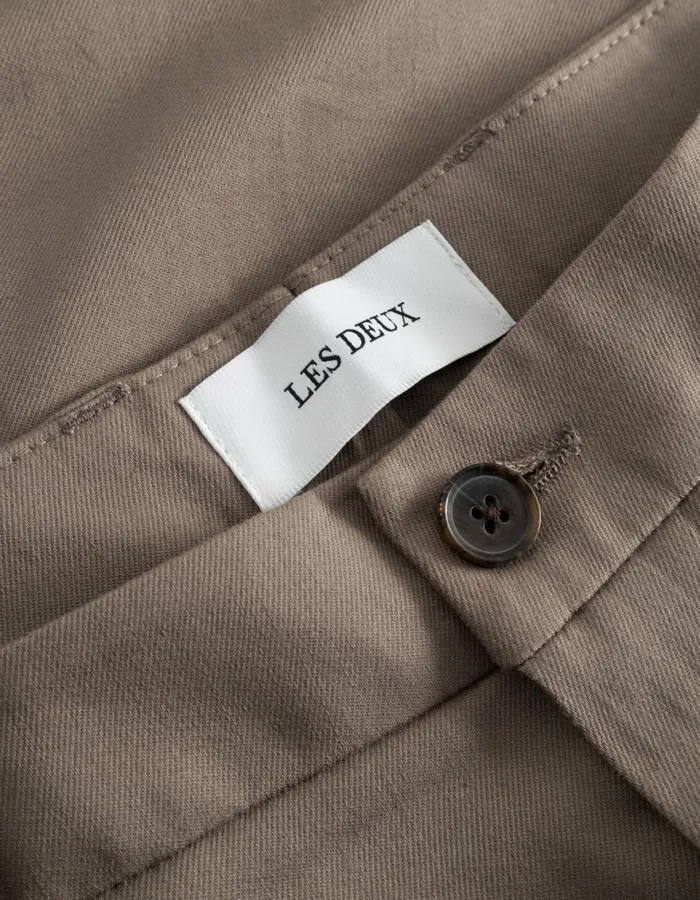 Pants Men Les Deux Como Reg Cotton Suit Pants 8211 Walnut