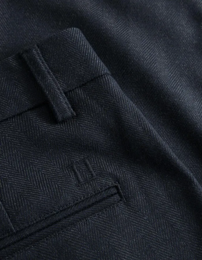 Pants Men Les Deux Como Reg Herringbone Suit Pants 8211 Dark NavyDark Grey Melange