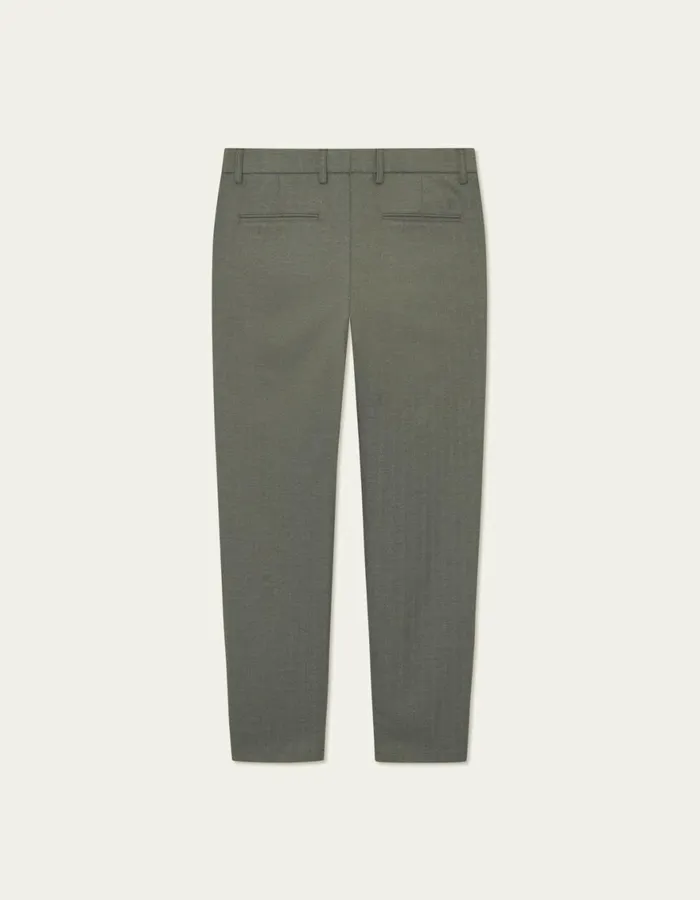Pants Men Les Deux Como Reg Herringbone Suit Pants 8211 Forest GreenChive Green