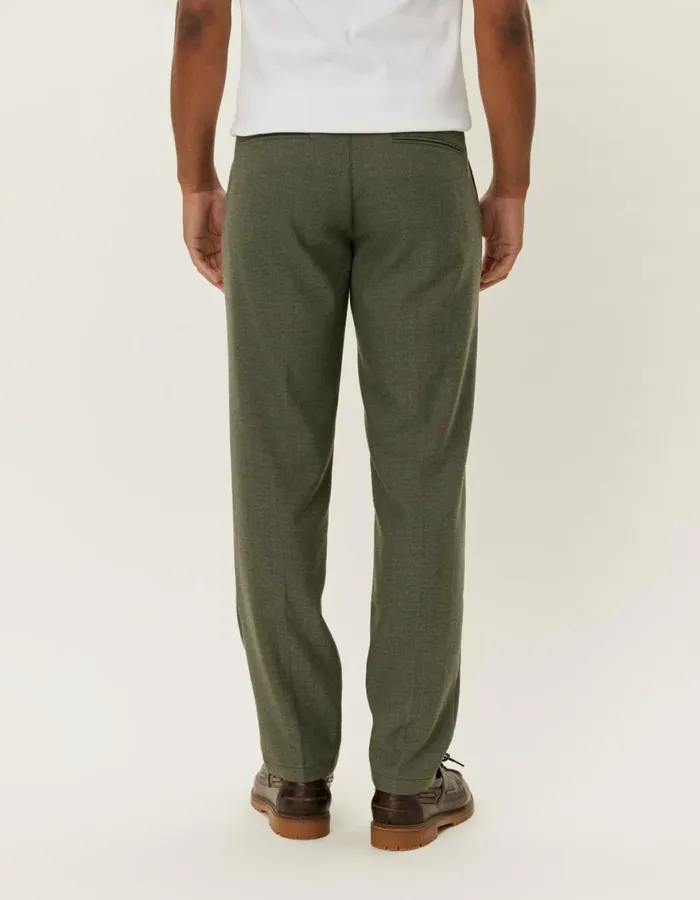 Pants Men Les Deux Como Reg Herringbone Suit Pants 8211 Forest GreenChive Green