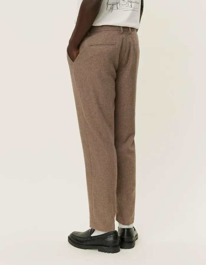 Pants Men Les Deux Como Reg Wool Suit Pants 8211 Desert Taupe Melange