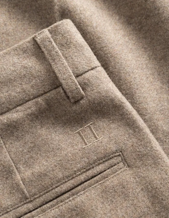 Pants Men Les Deux Como Reg Wool Suit Pants 8211 Desert Taupe Melange