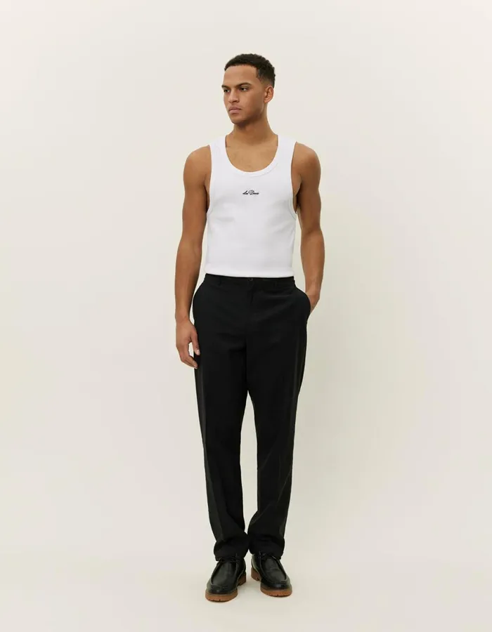 Pants Men Les Deux Pino CottonLinen Pants 8211 BlackBlack
