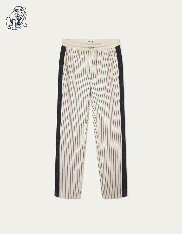 Pants Men Les Deux Yale Pressbutton Track Pants 8211 IvoryBlack